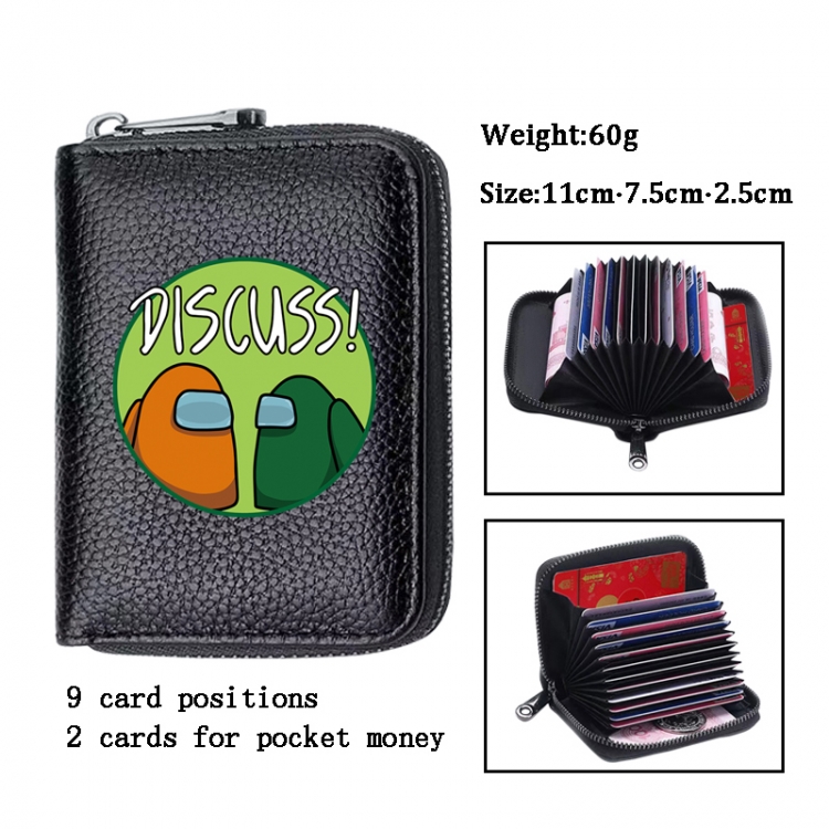 Among us  Anime PU change bag card holder 11x7.5x2.5cm