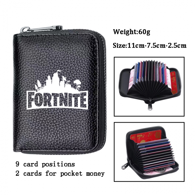 Fortnite Anime PU change bag card holder 11x7.5x2.5cm 60G