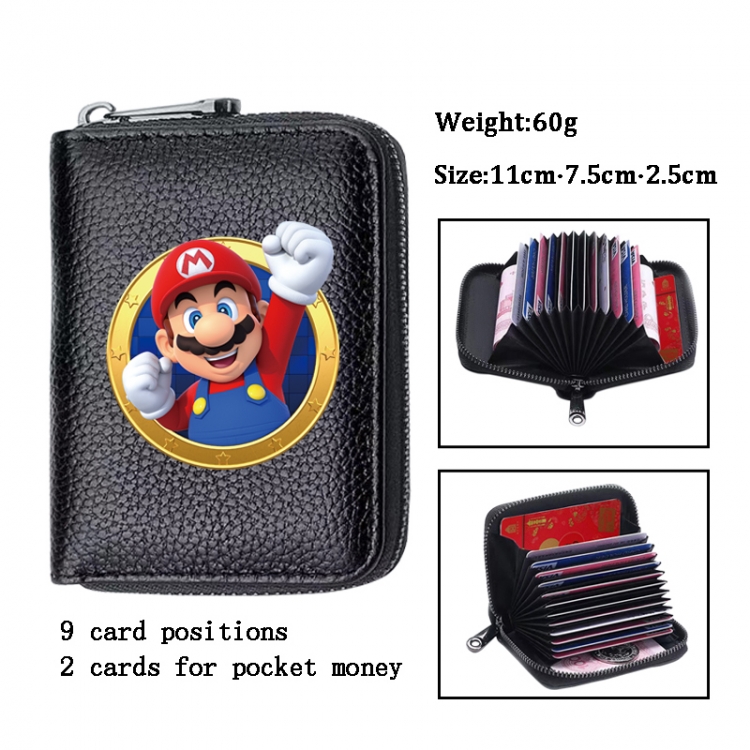 Super Mario Anime PU change bag card holder 11x7.5x2.5cm 60G