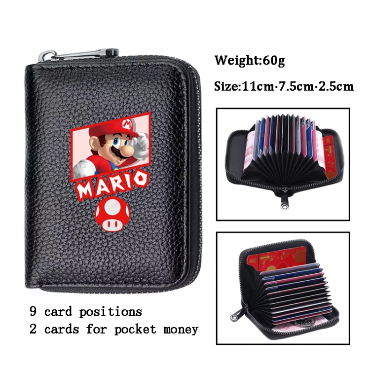 Super Mario Anime PU change bag card holder 11x7.5x2.5cm 60G