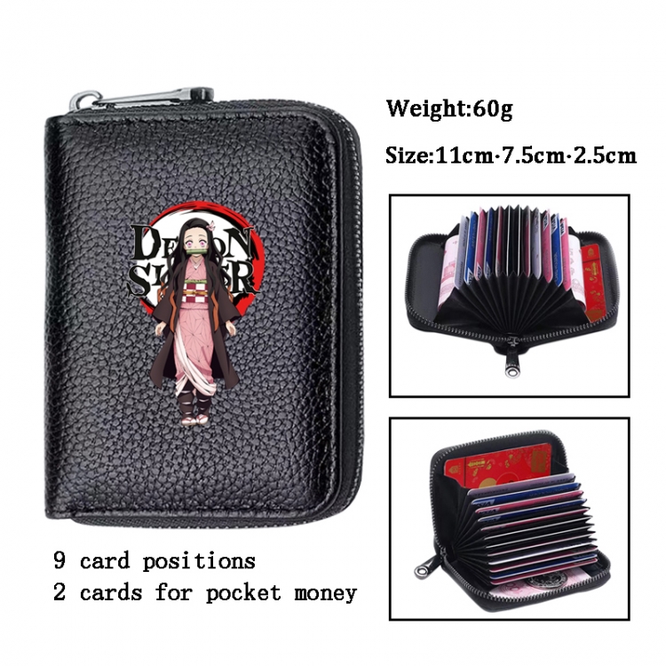 Demon Slayer Kimets Anime PU change bag card holder 11x7.5x2.5cm 60G