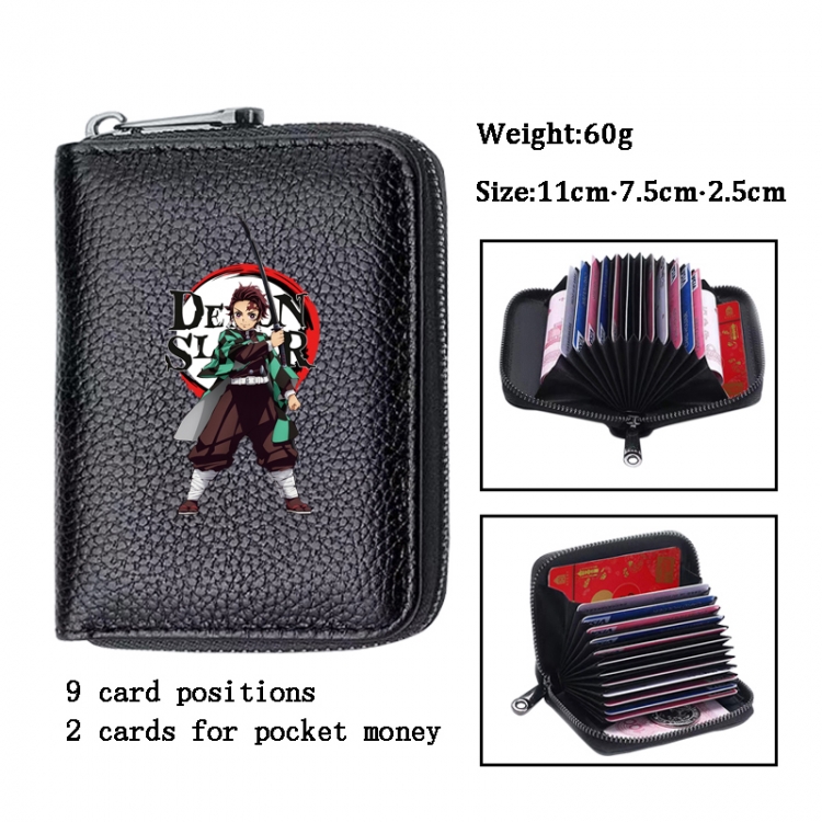 Demon Slayer Kimets Anime PU change bag card holder 11x7.5x2.5cm 60G