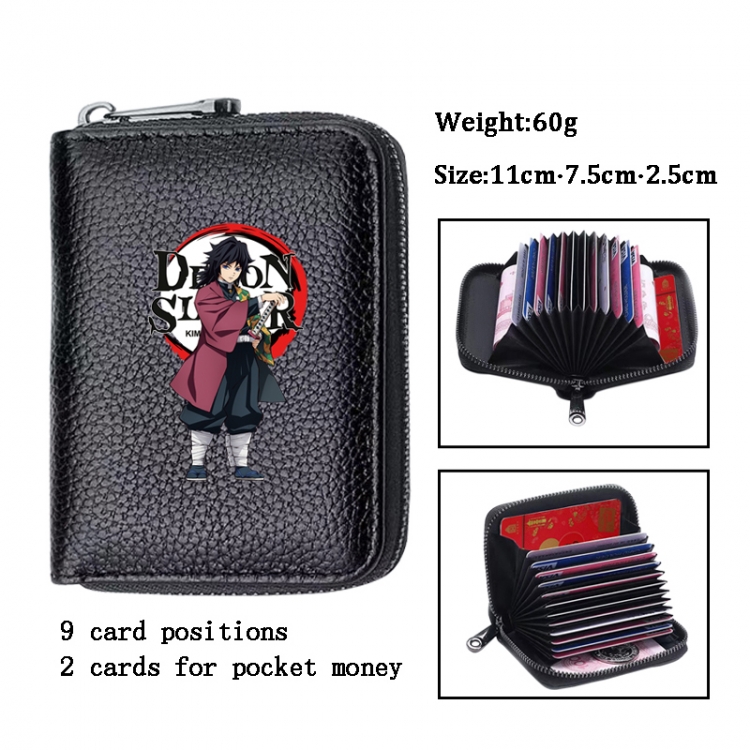 Demon Slayer Kimets Anime PU change bag card holder 11x7.5x2.5cm 60G