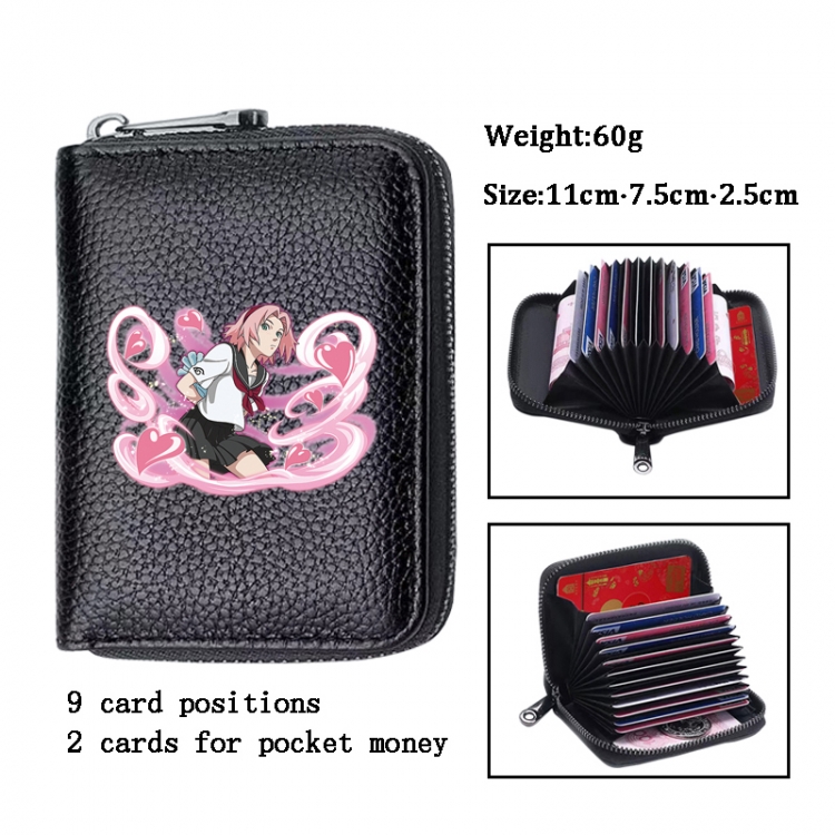 Naruto Anime PU change bag card holder 11x7.5x2.5cm