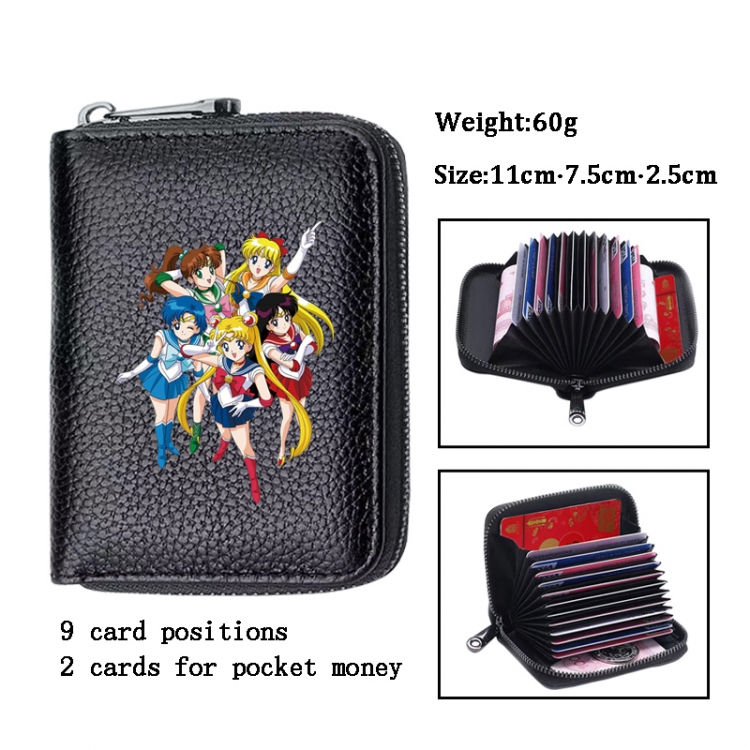 sailormoon Anime PU change bag card holder 11x7.5x2.5cm 60G