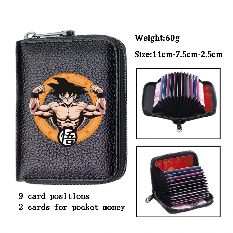 DRAGON BALL Anime PU change bag card holder 11x7.5x2.5cm 60G