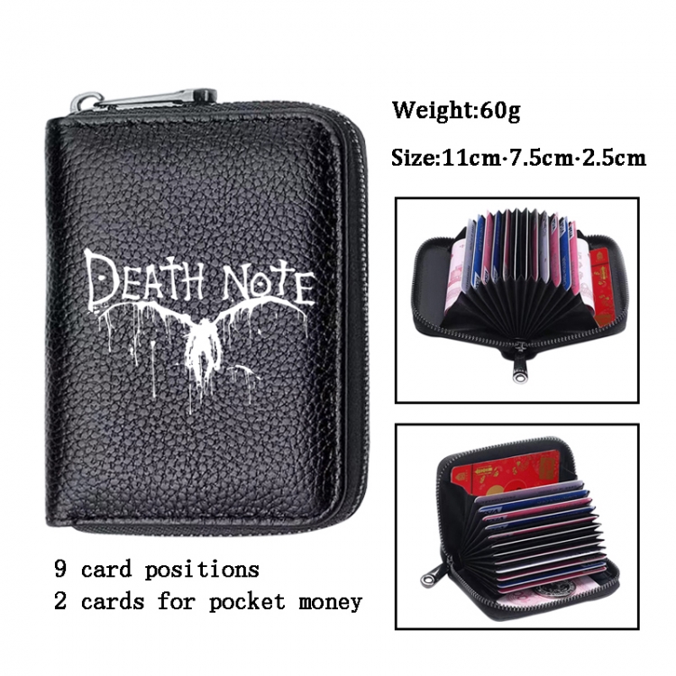 Death note Anime PU change bag card holder 11x7.5x2.5cm 60G