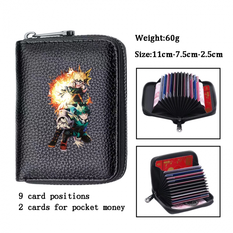 My Hero Academia Anime PU change bag card holder 11x7.5x2.5cm 60G