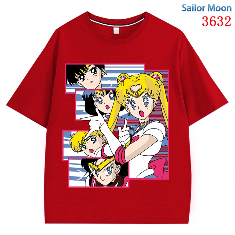sailormoon  Anime Pure Cotton Short Sleeve T-shirt Direct Spray Technology from S to 4XL CMY-3632-3