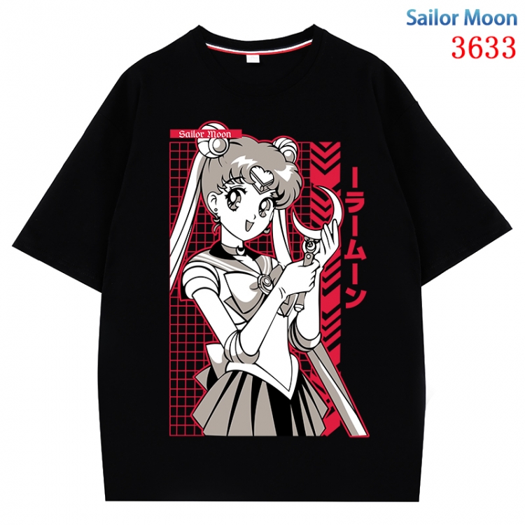 sailormoon  Anime Pure Cotton Short Sleeve T-shirt Direct Spray Technology from S to 4XL CMY-3633-2