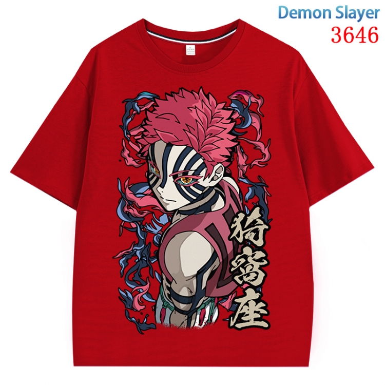 Demon Slayer Kimets  Anime Pure Cotton Short Sleeve T-shirt Direct Spray Technology from S to 4XL  CMY-3646-3