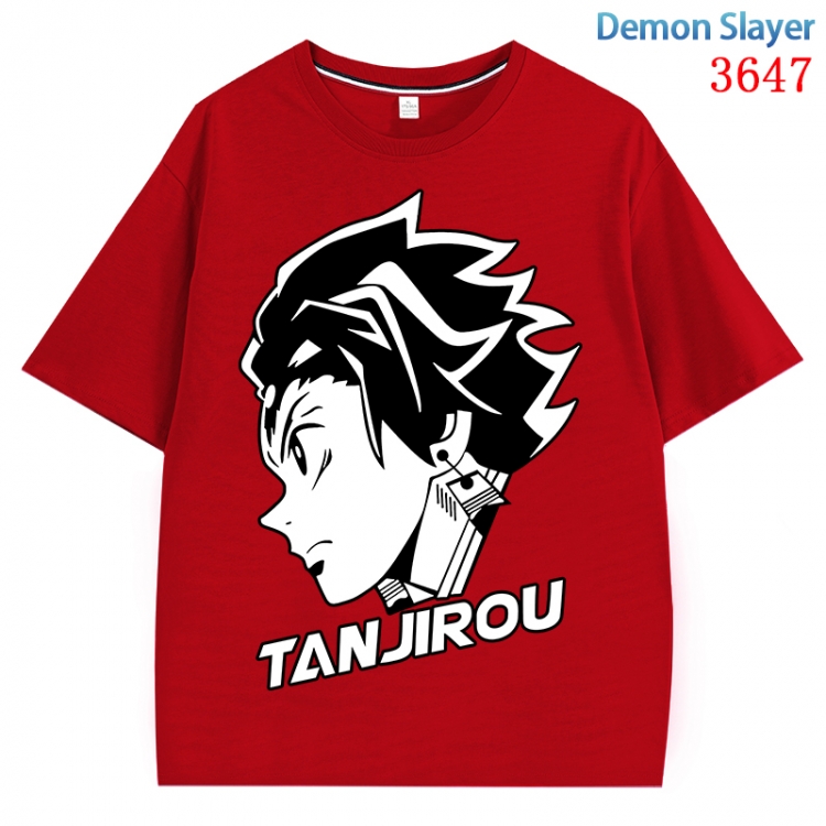 Demon Slayer Kimets  Anime Pure Cotton Short Sleeve T-shirt Direct Spray Technology from S to 4XL CMY-3647-3