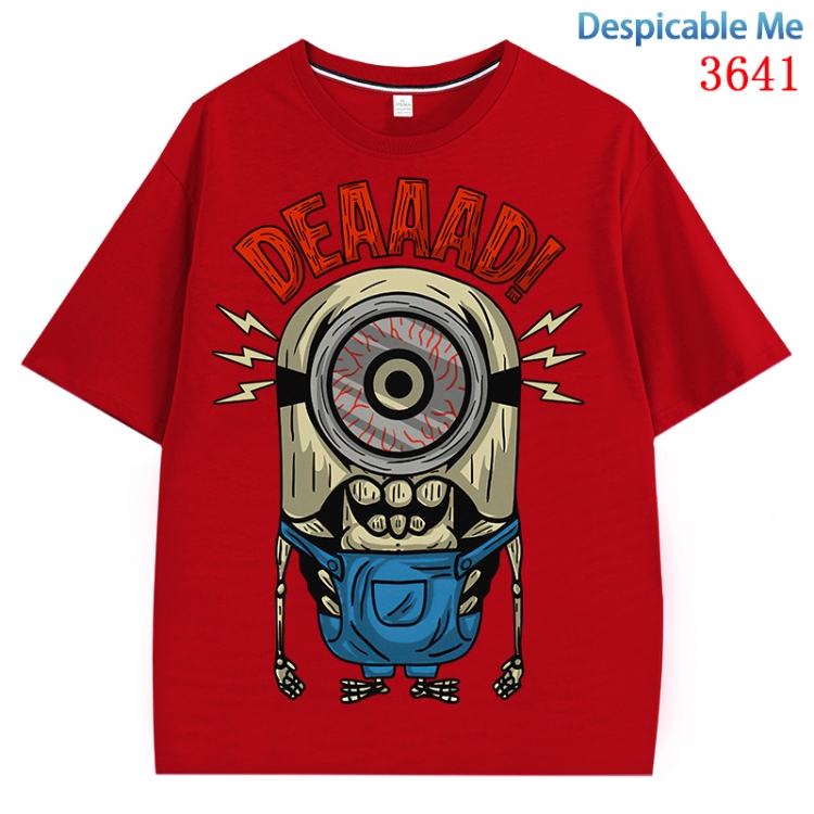 Despicable Me  Anime Pure Cotton Short Sleeve T-shirt Direct Spray Technology from S to 4XL CMY-3641-3