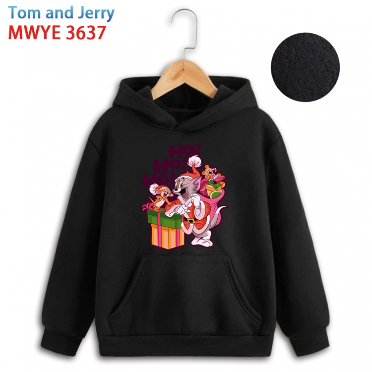 Tom and Jerry Anime surrounding childrens pure cotton patch pocket hoodie 80 90 100 110 120 130 140 for children WYE-363