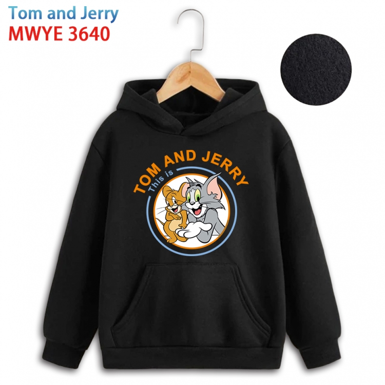 Tom and Jerry Anime surrounding childrens pure cotton patch pocket hoodie 80 90 100 110 120 130 140 for children WYE-364