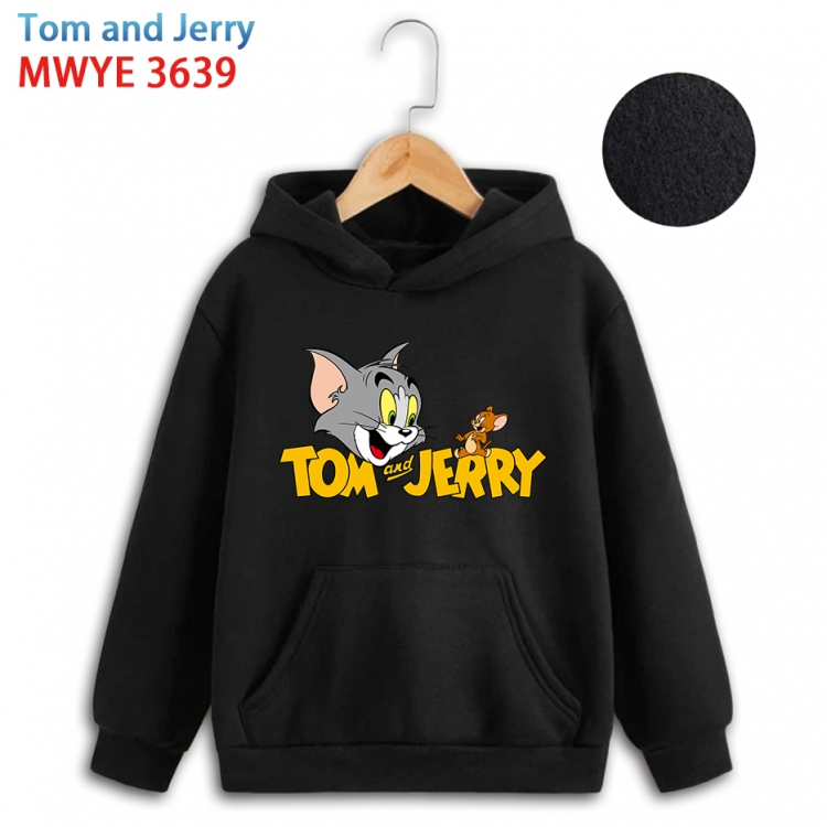 Tom and Jerry Anime surrounding childrens pure cotton patch pocket hoodie 80 90 100 110 120 130 140 for children   WYE-3