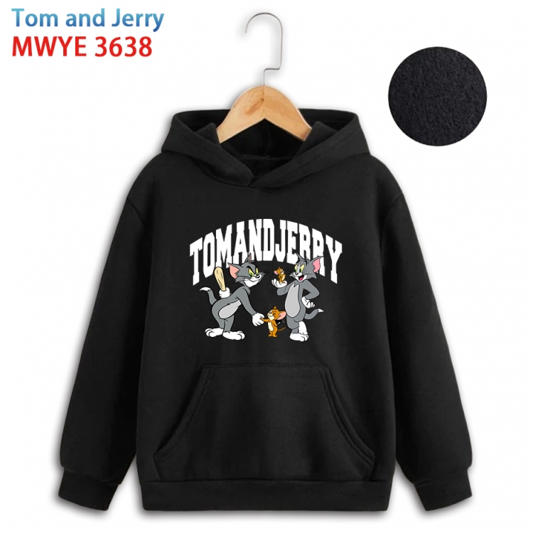 Tom and Jerry Anime surrounding childrens pure cotton patch pocket hoodie 80 90 100 110 120 130 140 for children  WYE-36