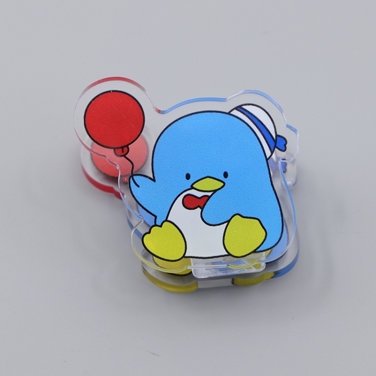 Sam Penguin Cartoon acrylic book clip creative multifunctional clip  price for 10 pcs F272