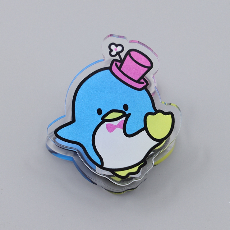 Sam Penguin Cartoon acrylic book clip creative multifunctional clip  price for 10 pcs F279