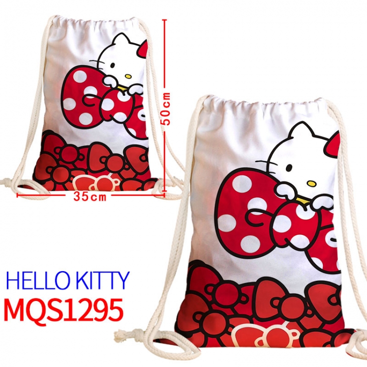 hello kitty Canvas drawstring pocket backpack 50x35cm MQS-1295