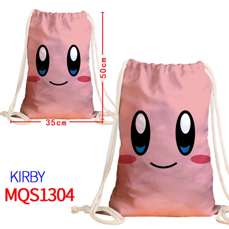 Kirby Canvas drawstring pocket backpack 50x35cm  MQS-1304