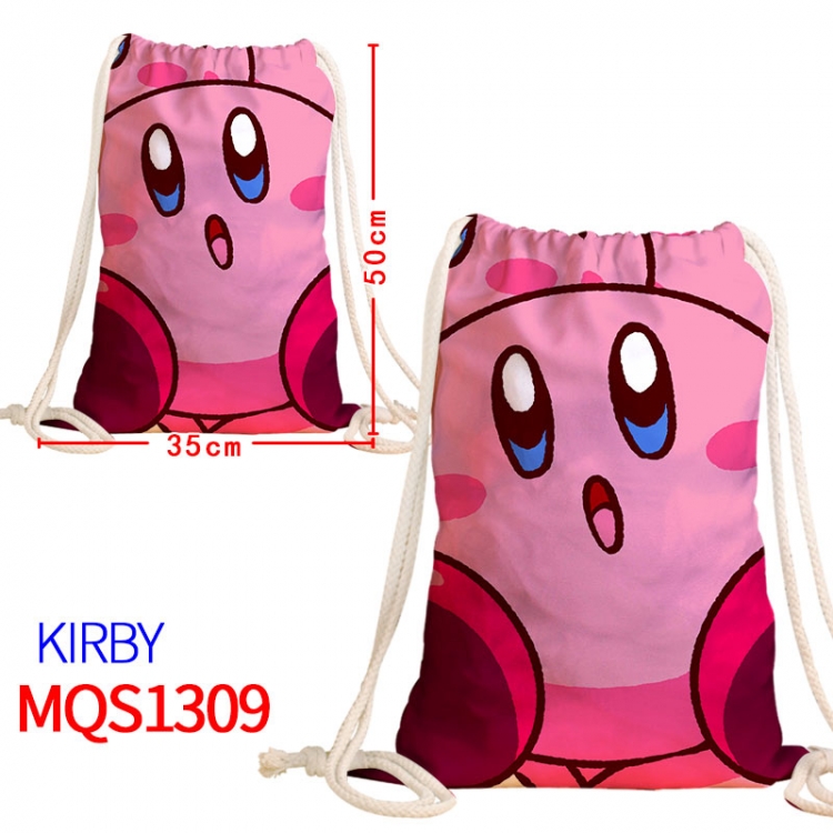 Kirby Canvas drawstring pocket backpack 50x35cm  MQS-1309