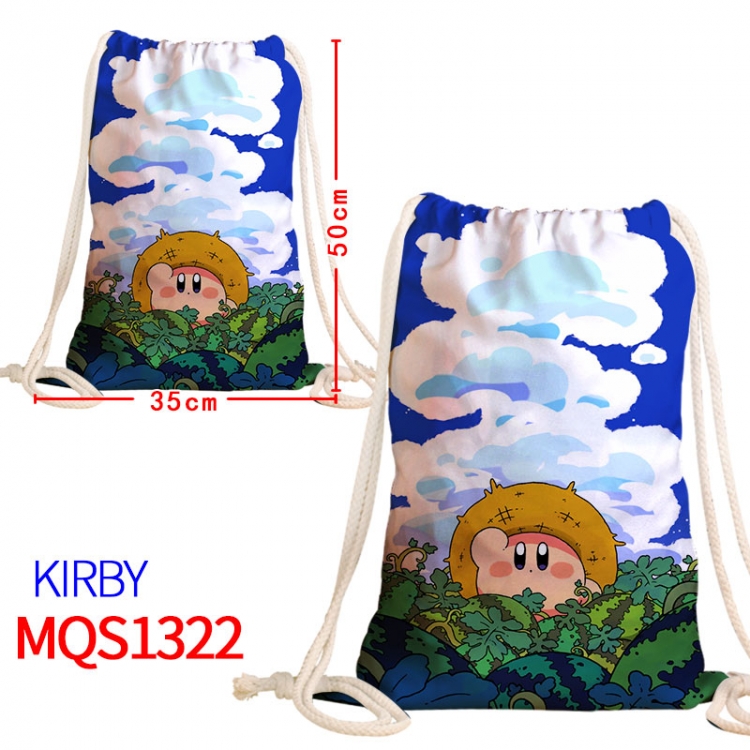 Kirby Canvas drawstring pocket backpack 50x35cm MQS-1322