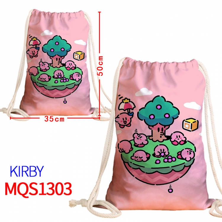 Kirby Canvas drawstring pocket backpack 50x35cm MQS-1303