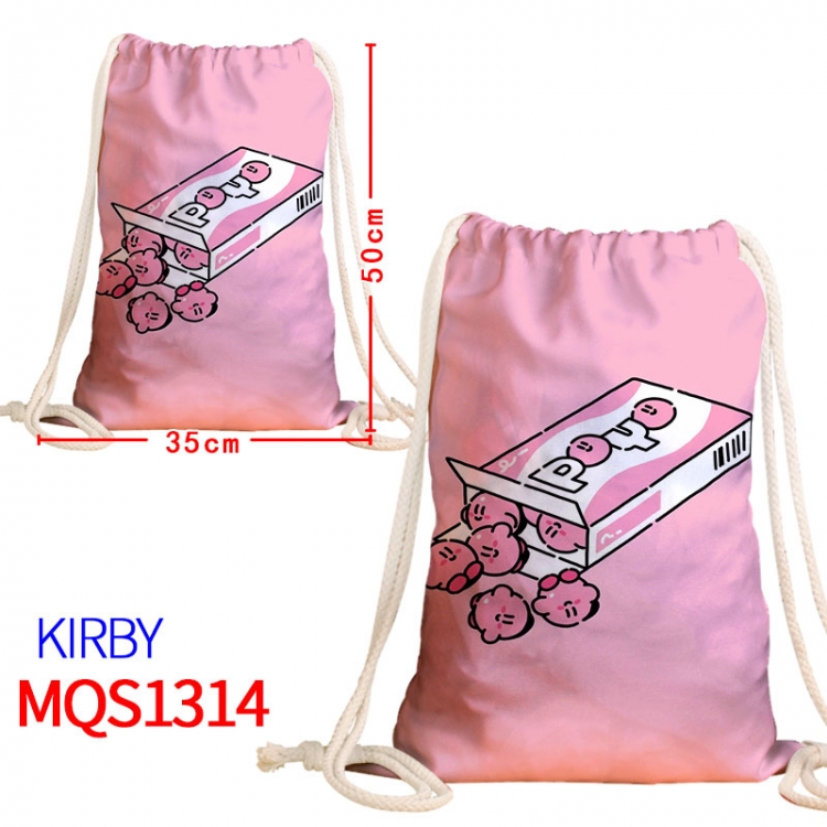 Kirby Canvas drawstring pocket backpack 50x35cm  MQS-1314