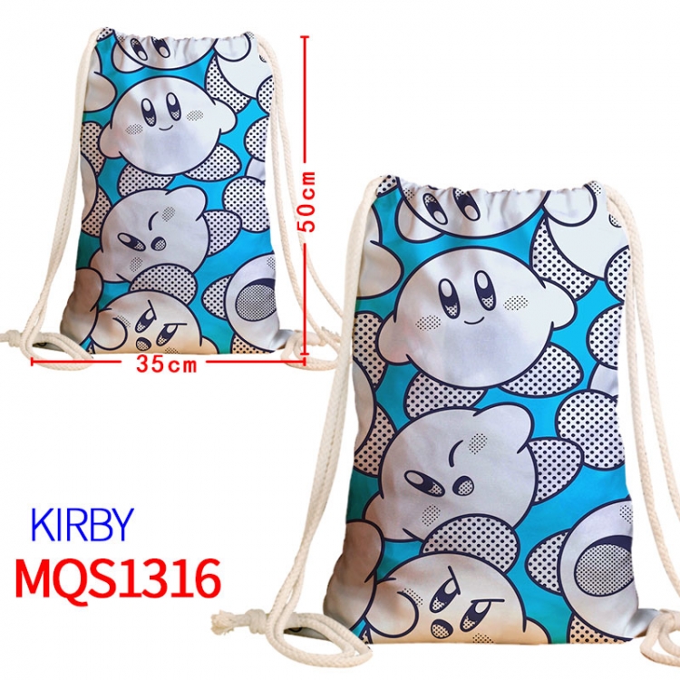 Kirby Canvas drawstring pocket backpack 50x35cm  MQS-1316