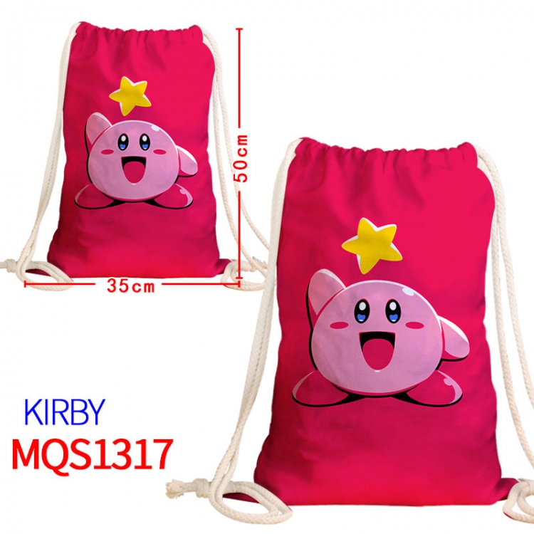 Kirby Canvas drawstring pocket backpack 50x35cm  MQS-1317