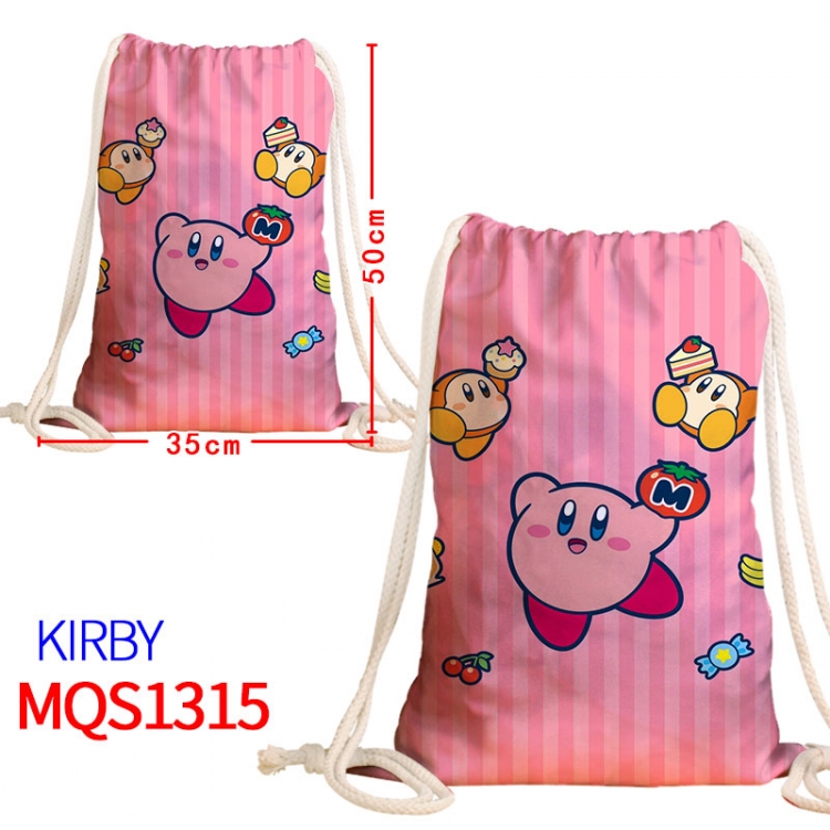 Kirby Canvas drawstring pocket backpack 50x35cm MQS-1315