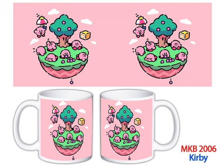 Kirby Anime color printing ceramic mug cup price for 5 pcs MKB-2006