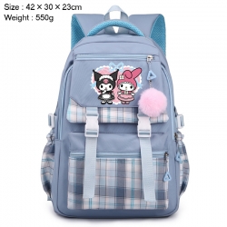 Sanrio Anime Plaid Backpack Fo...