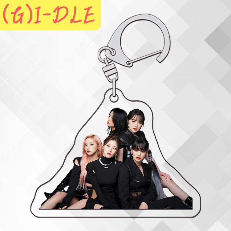 (G)I-DLE star ring acrylic pendant bag pendant key ring price for 5 pcs