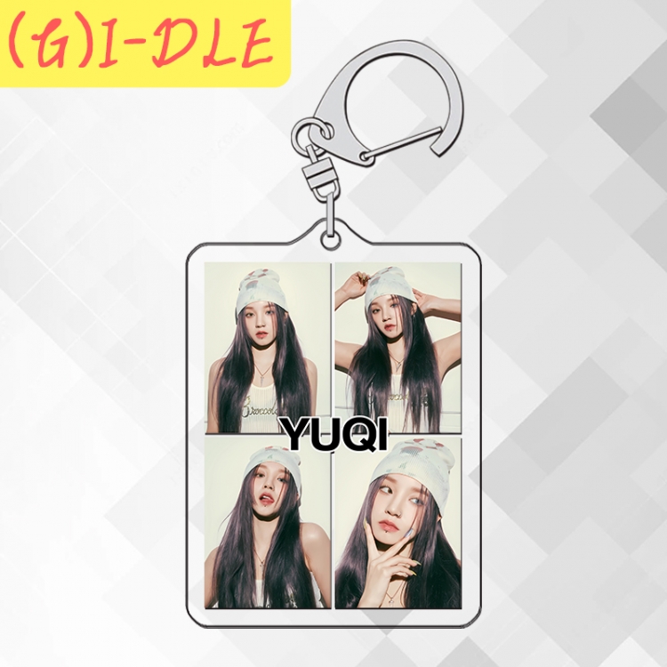 (G)I-DLE star ring acrylic pendant bag pendant key ring price for 5 pcs