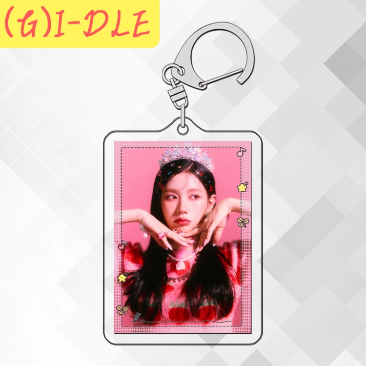 (G)I-DLE star ring acrylic pendant bag pendant key ring price for 5 pcs