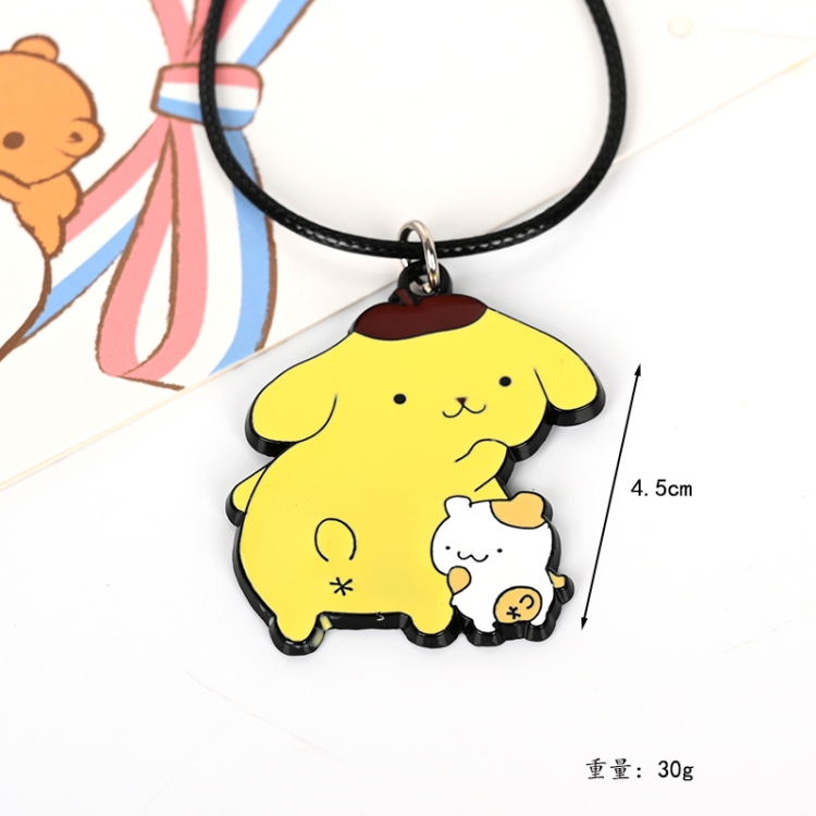 Purin Animation peripheral leather rope necklace pendant price for 5 pcs