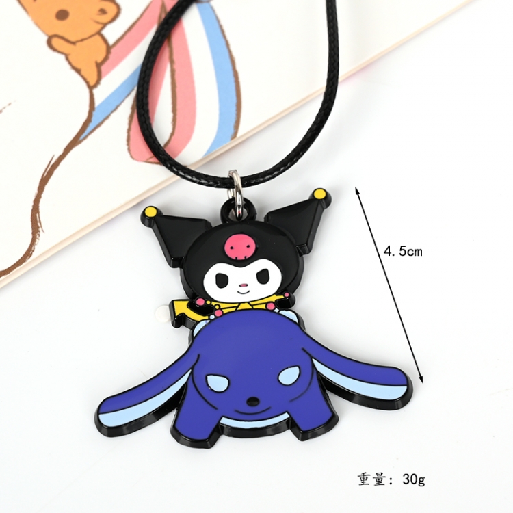 Kuromi Animation peripheral leather rope necklace pendant price for 5 pcs