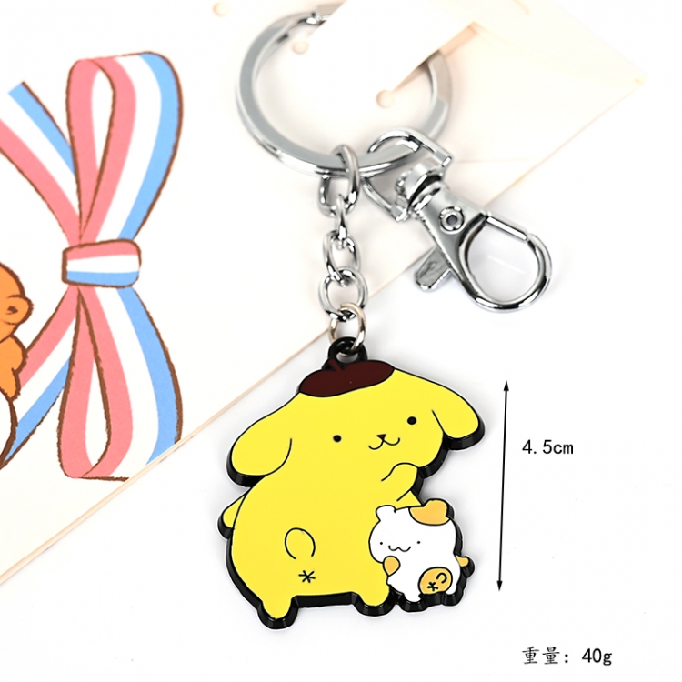 Purin Animation peripheral metal keychain pendant price for 5 pcs