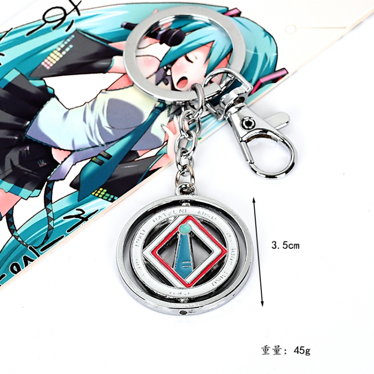 Hatsune Miku Animation peripheral metal keychain pendant price for 5 pcs