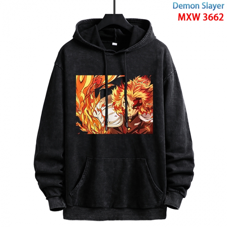 Demon Slayer Kimets Anime peripheral washing and worn-out pure cotton sweater from S to 3XL  MXW-3662