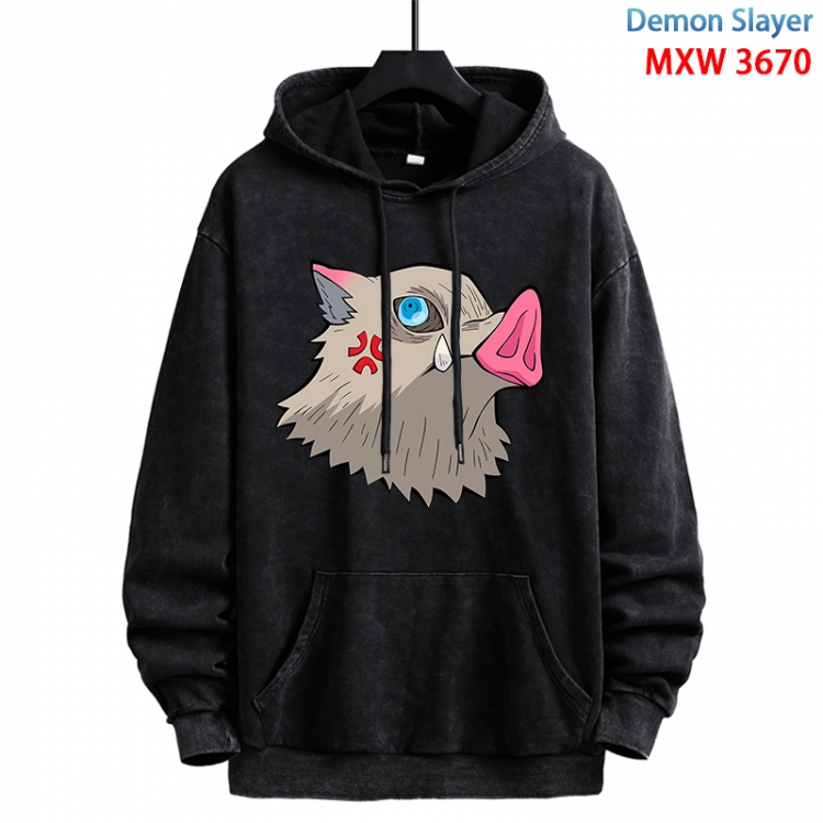 Demon Slayer Kimets Anime peripheral washing and worn-out pure cotton sweater from S to 3XL MXW-3670