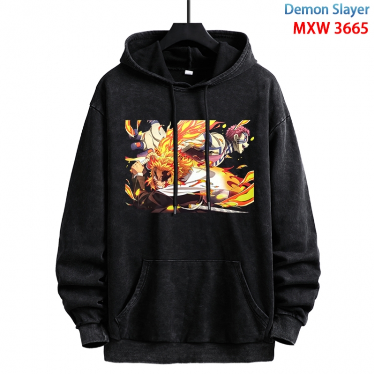 Demon Slayer Kimets Anime peripheral washing and worn-out pure cotton sweater from S to 3XL  MXW-3665