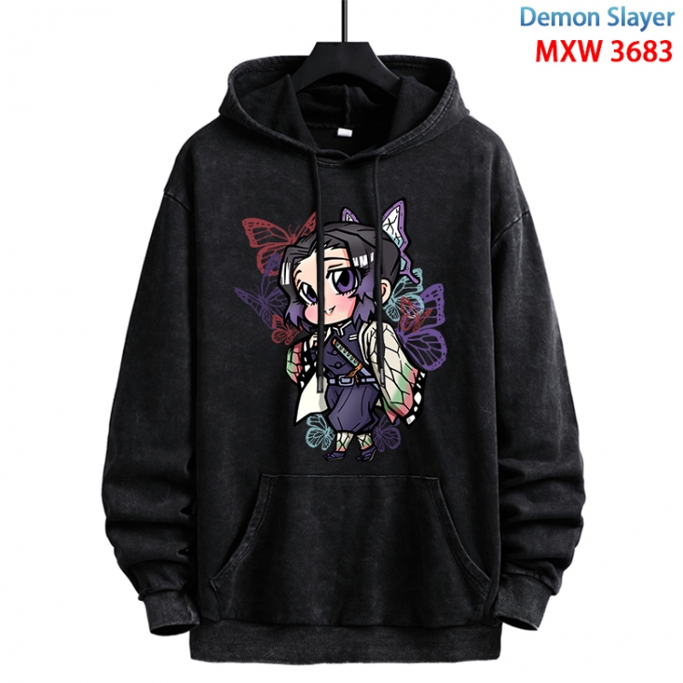 Demon Slayer Kimets Anime peripheral washing and worn-out pure cotton sweater from S to 3XL  MXW-3683