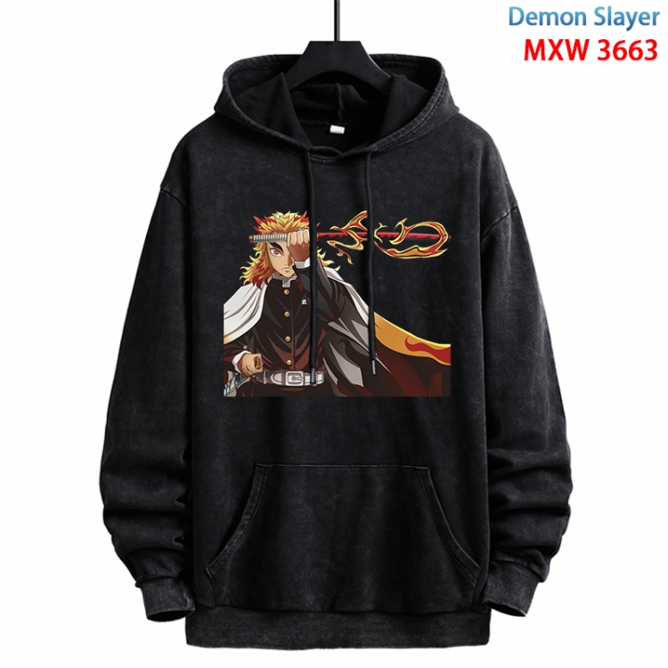 Demon Slayer Kimets Anime peripheral washing and worn-out pure cotton sweater from S to 3XL MXW-3663