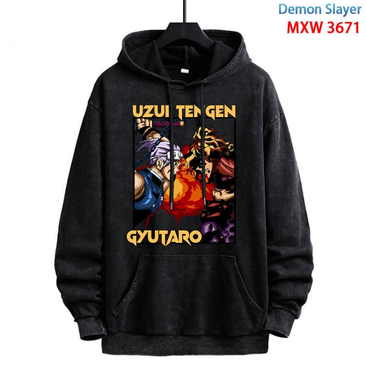 Demon Slayer Kimets Anime peripheral washing and worn-out pure cotton sweater from S to 3XL  MXW-3671