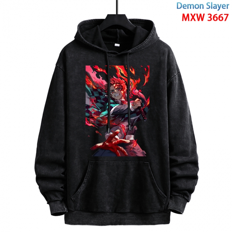 Demon Slayer Kimets Anime peripheral washing and worn-out pure cotton sweater from S to 3XL MXW-3667