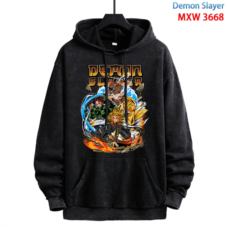 Demon Slayer Kimets Anime peripheral washing and worn-out pure cotton sweater from S to 3XL MXW-3668