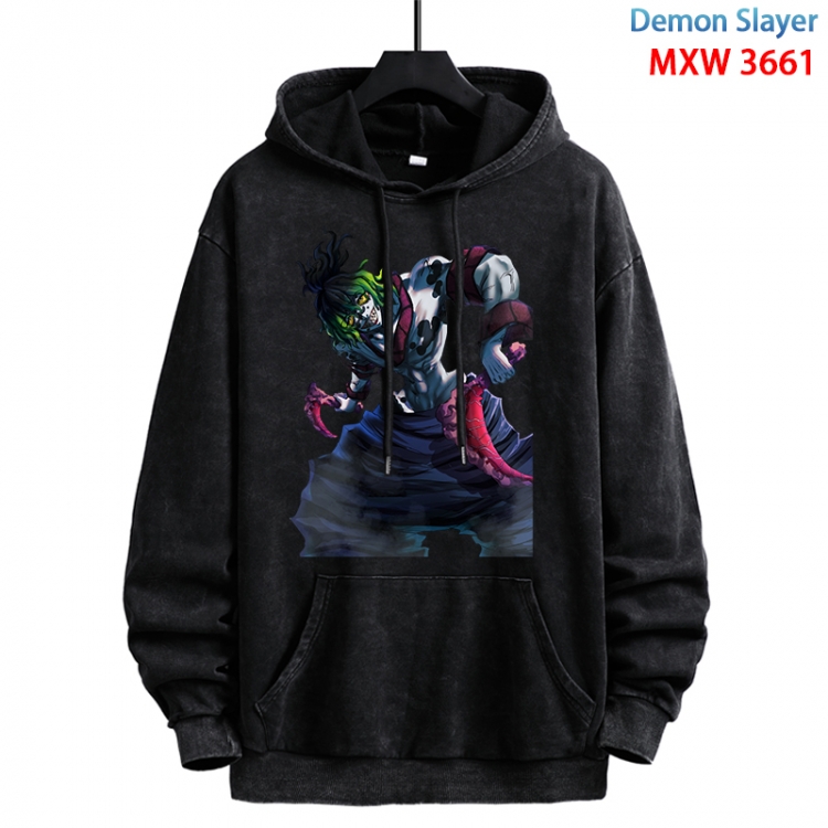 Demon Slayer Kimets Anime peripheral washing and worn-out pure cotton sweater from S to 3XL MXW-3661